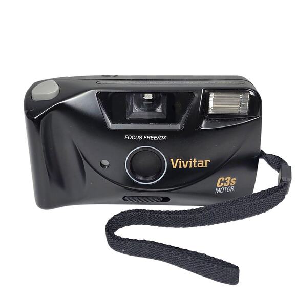 VIVITAR C3S MOTOR 35MM FILM CAMERA (EZ 35) BUILT-IN FLASH + MOTOR ADVANCE TESTED - Picture 1 of 14